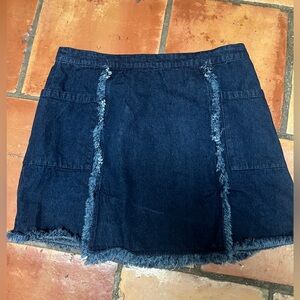 Umgee Deep Blue Denim Skirt